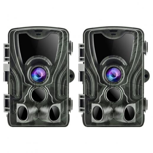 Pack 2 caméras hc801a offrant une grande autonomie et une vision nocturne infrarouge