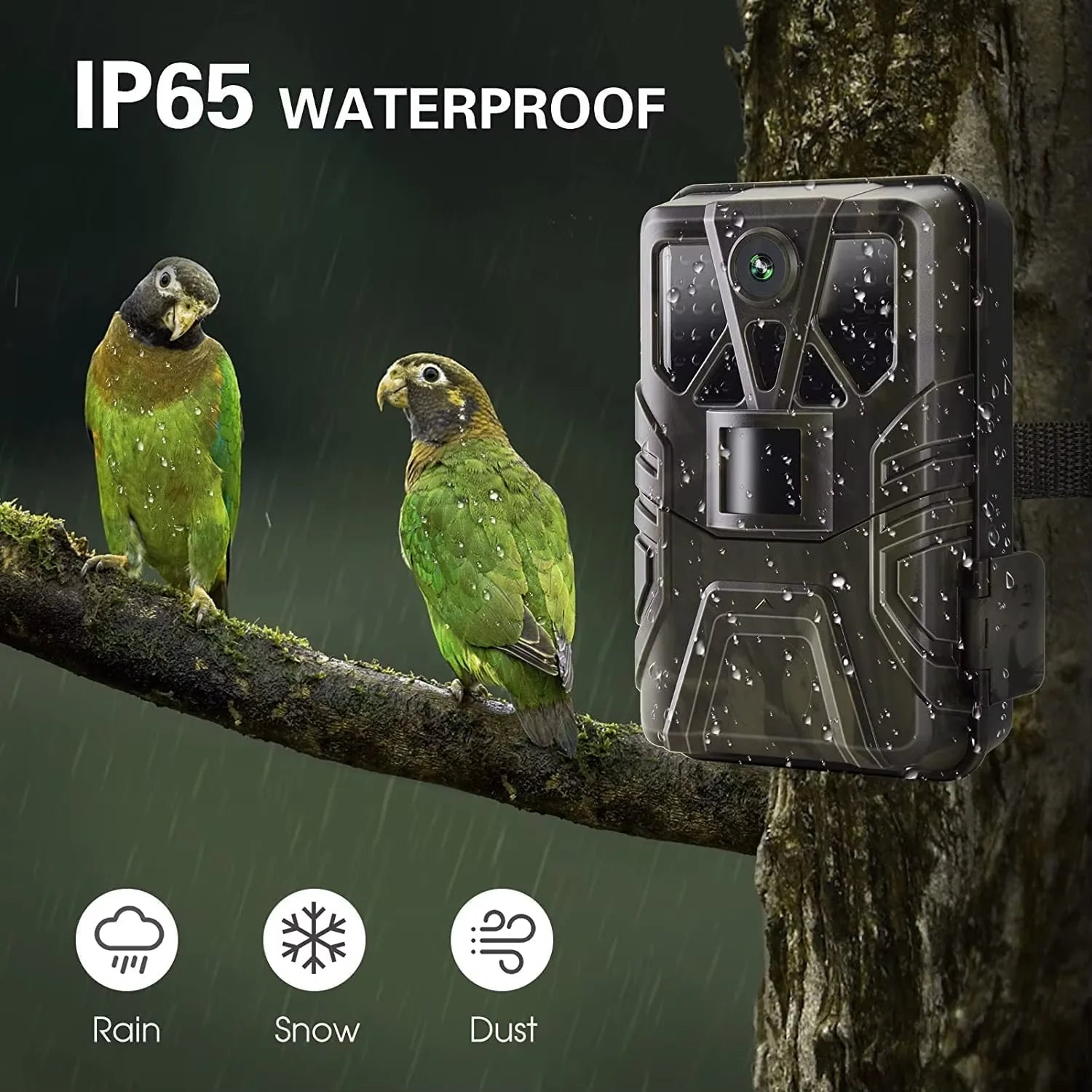 Caméra de chasse WiFi Bluetooth, 36MP HD, 4K et vision nocturne, no glow LED Infrarouge