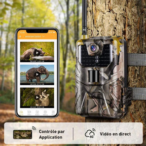 Caméra de chasse connectée au téléphone avec application mobile pour surveillance 4G